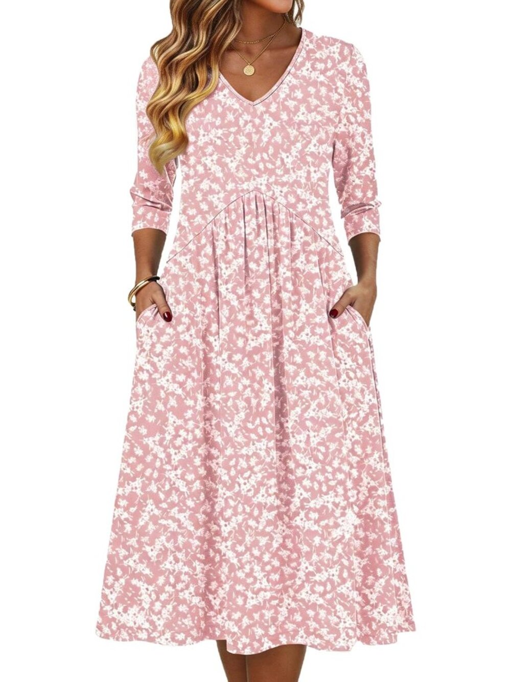 Elegant Floral Midi Dresses for Women - Casual Summer Style
